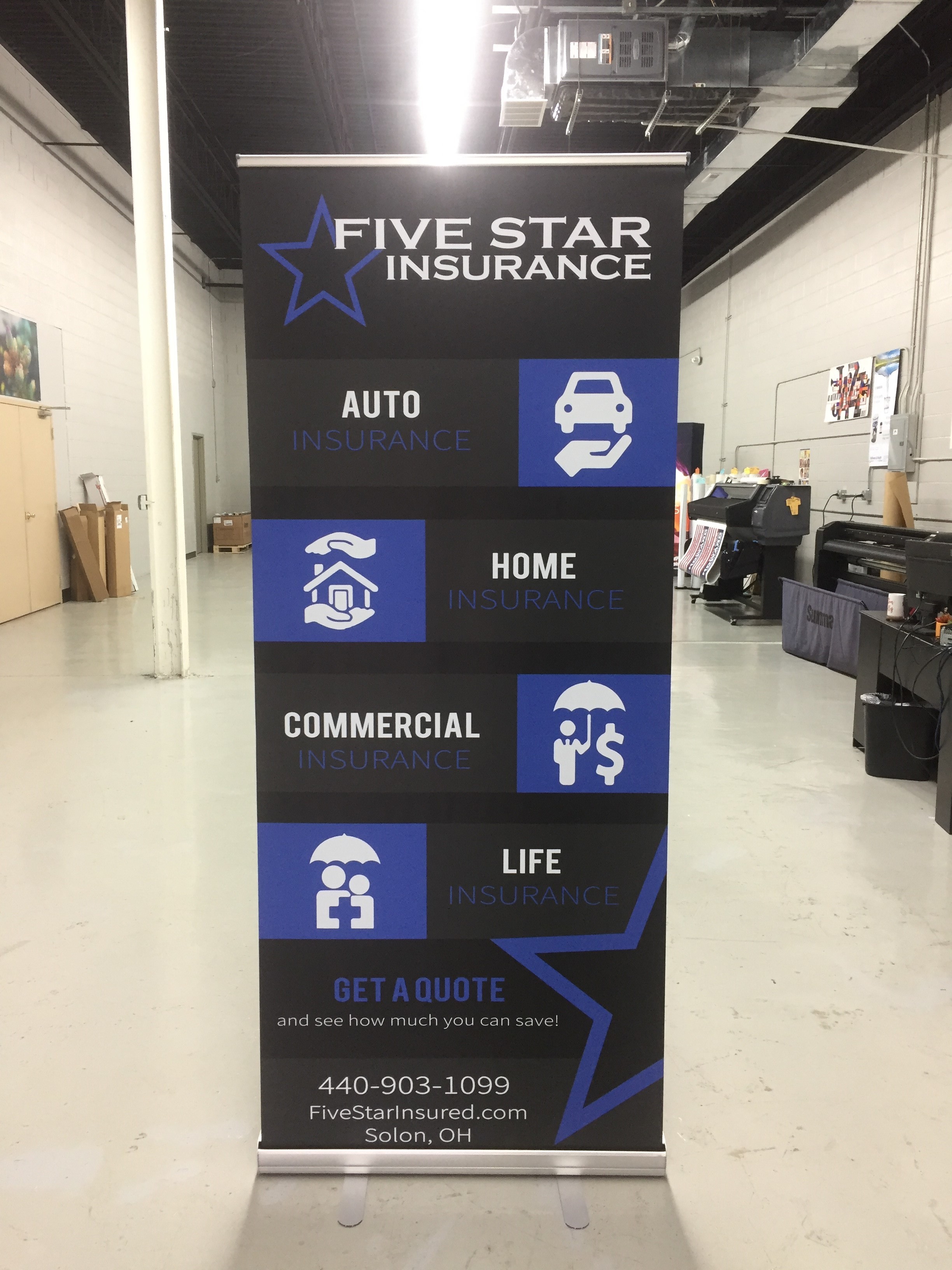 Five Star Insurance banner akron