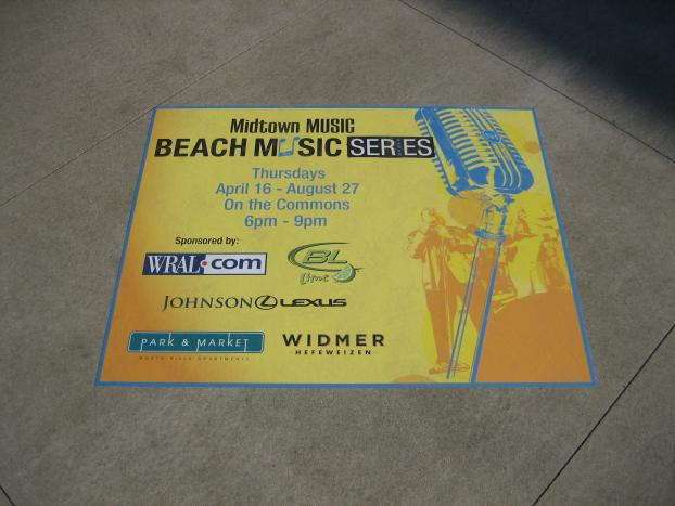 Floor graphics for Midtown Music Beach Music Series