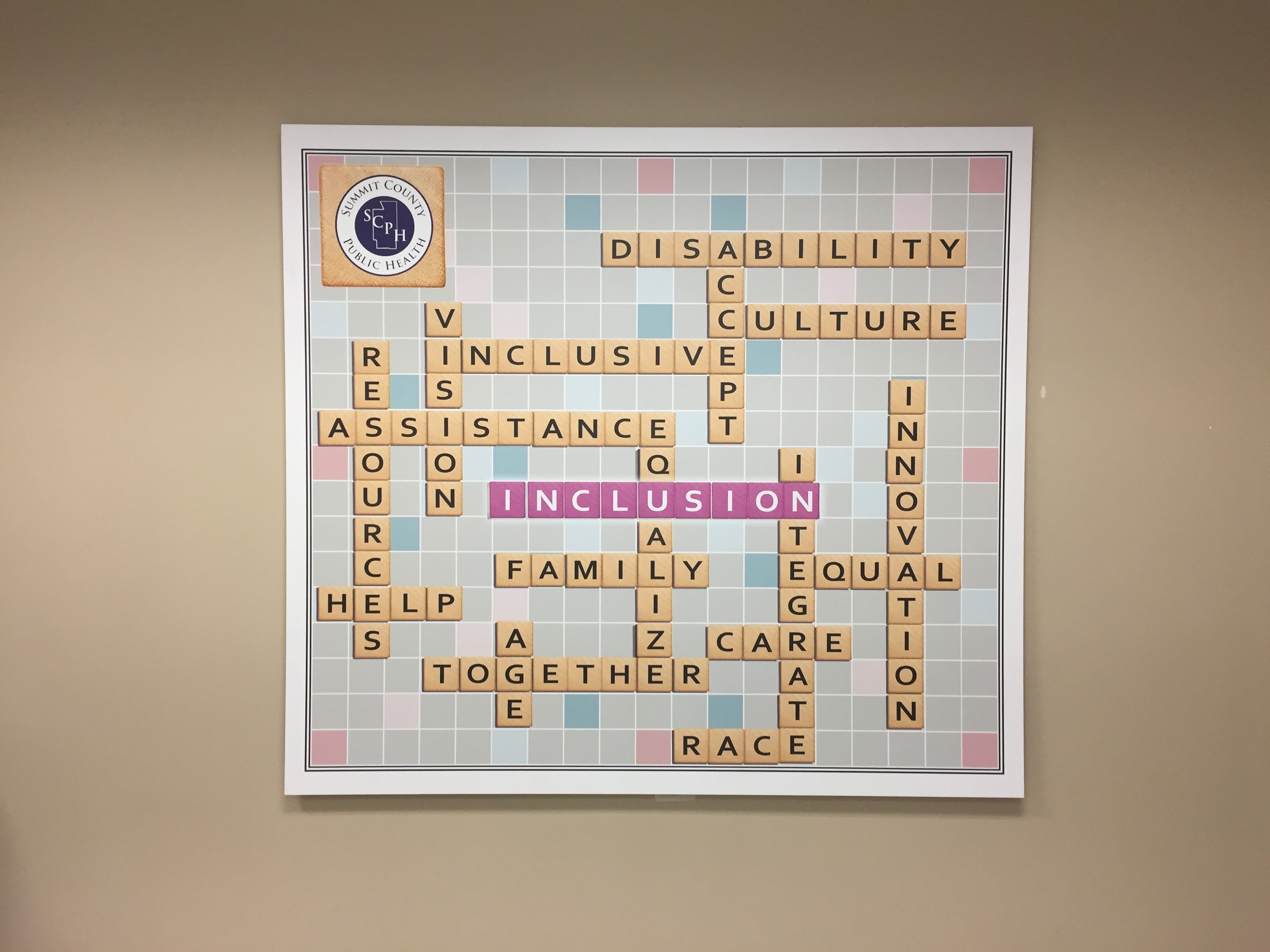 Summit County Public Health scrabble display poster sign akron