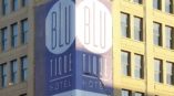 Giant outdoor display for Blu Tique Hotel Akron