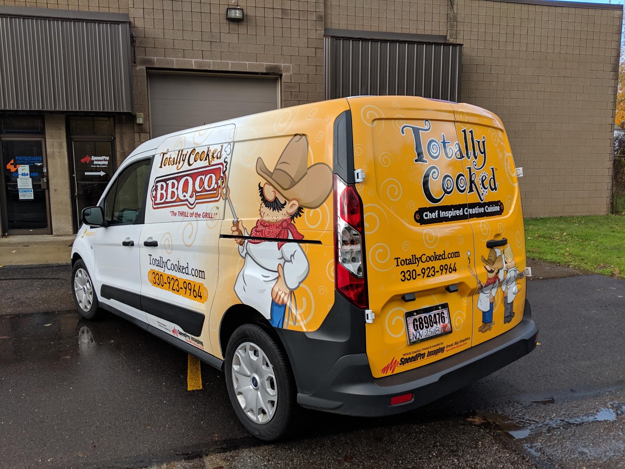 Totally Cooked Vehicle Van Wrap Graphics Cuyahoga Falls Akron