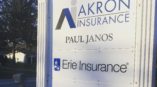 Akron insurance display signage