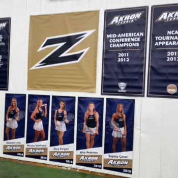 university of akron tennis banners