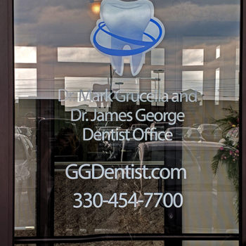custom window graphic vinyl decal door graphic dentist akron