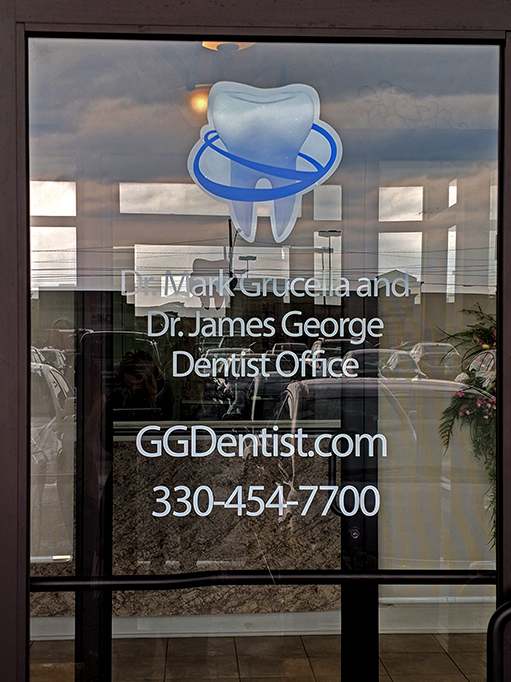 custom window graphic vinyl decal door graphic dentist akron