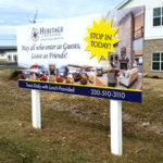 Heritage Crossing giant sign display graphic