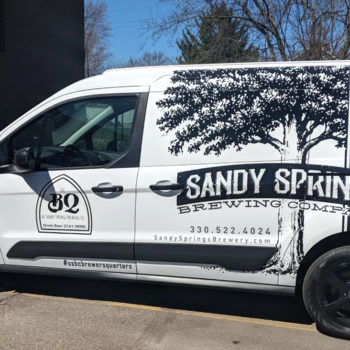 Sandy Springs Brewing Company van vehicle wrap graphics minerva