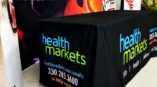 Health Markets Table Cloth Tradeshow Display Table Graphics Akron Ohio