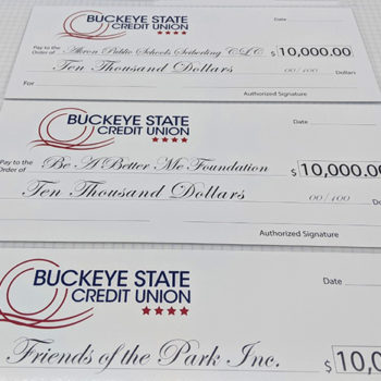 Large Check Graphic for Buckeye Credit Union
