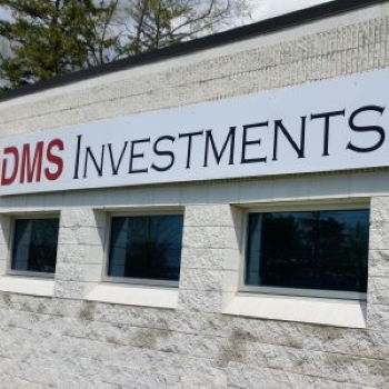 DMS Investments large outdoor building sign 