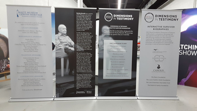 dimensions in testimony retractable banner stands 
