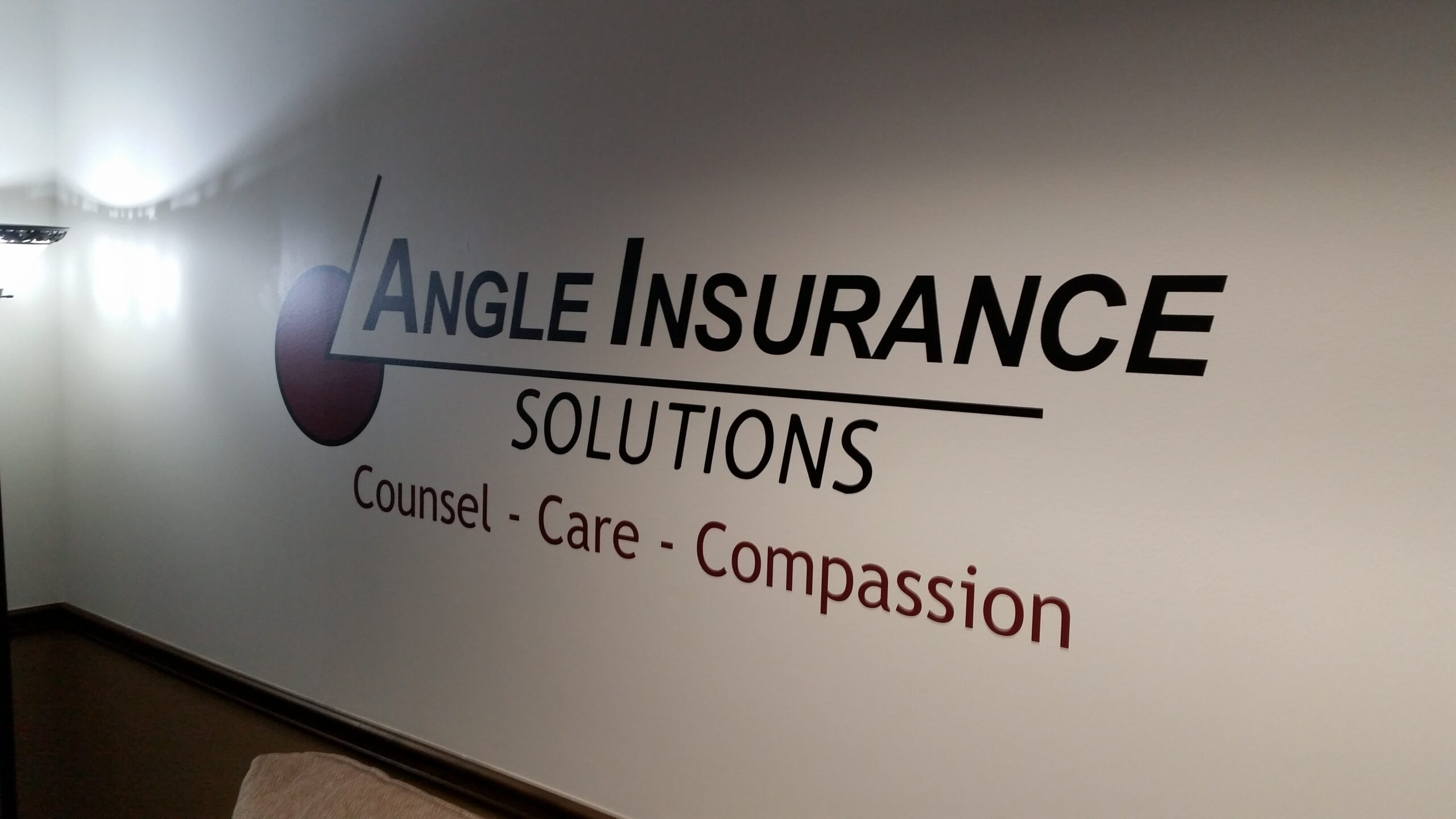 Angle Insurance vinyl wall mural graphic decal akron