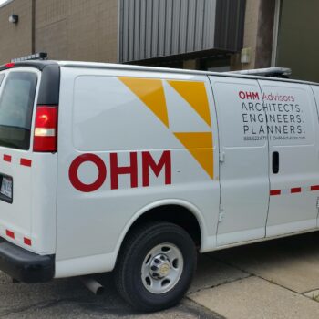OHM Advisors Architects Engineers Planners vehicle graphics decals wrap akron