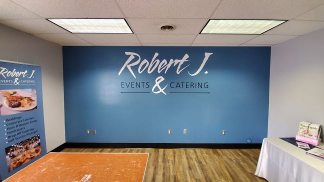 Robert J Catering & Events custom wall graphic decal sign akron