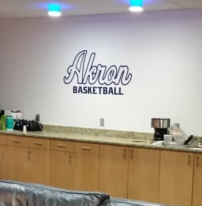 akron university basketball custom wall graphic decal wall mural