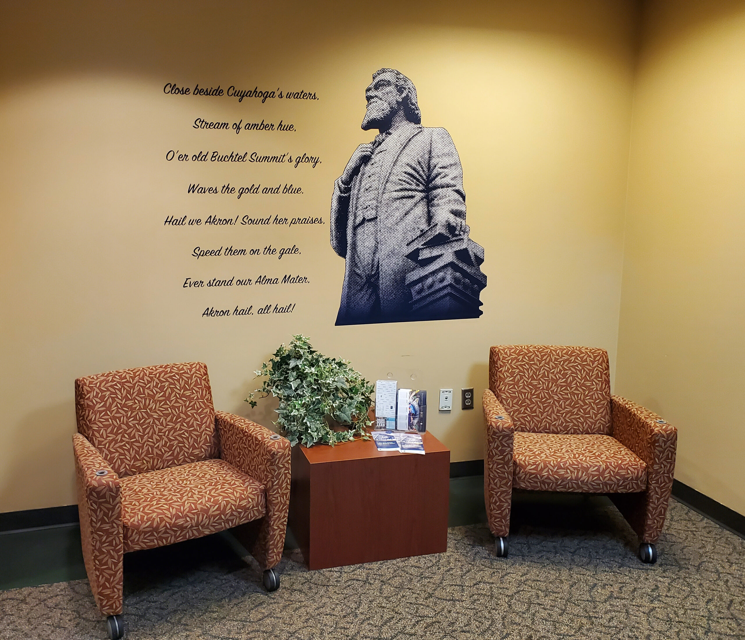 The University of Akron Department of Student Life Mural Wall Graphics Akron