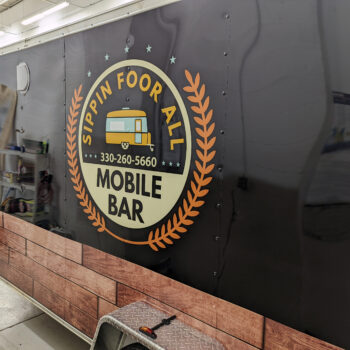 Sippin Foor All Vehicle Trailer Wrap Akron