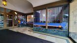 A photo of the MAGNET lobby showcasing window graphics application.