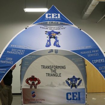 Advertisement tent for CEI the Digital Office advertisement tent