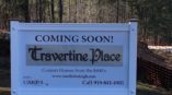 Travertine Place coming soon outside board