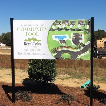Big image displaying Royal Oaks future site for a community pool