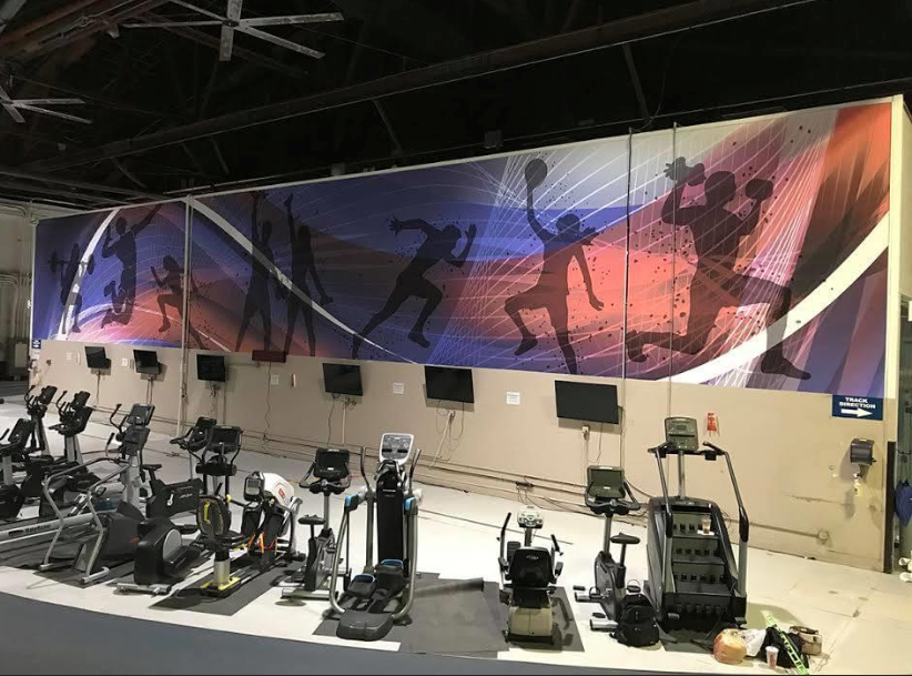 Gym wall mural