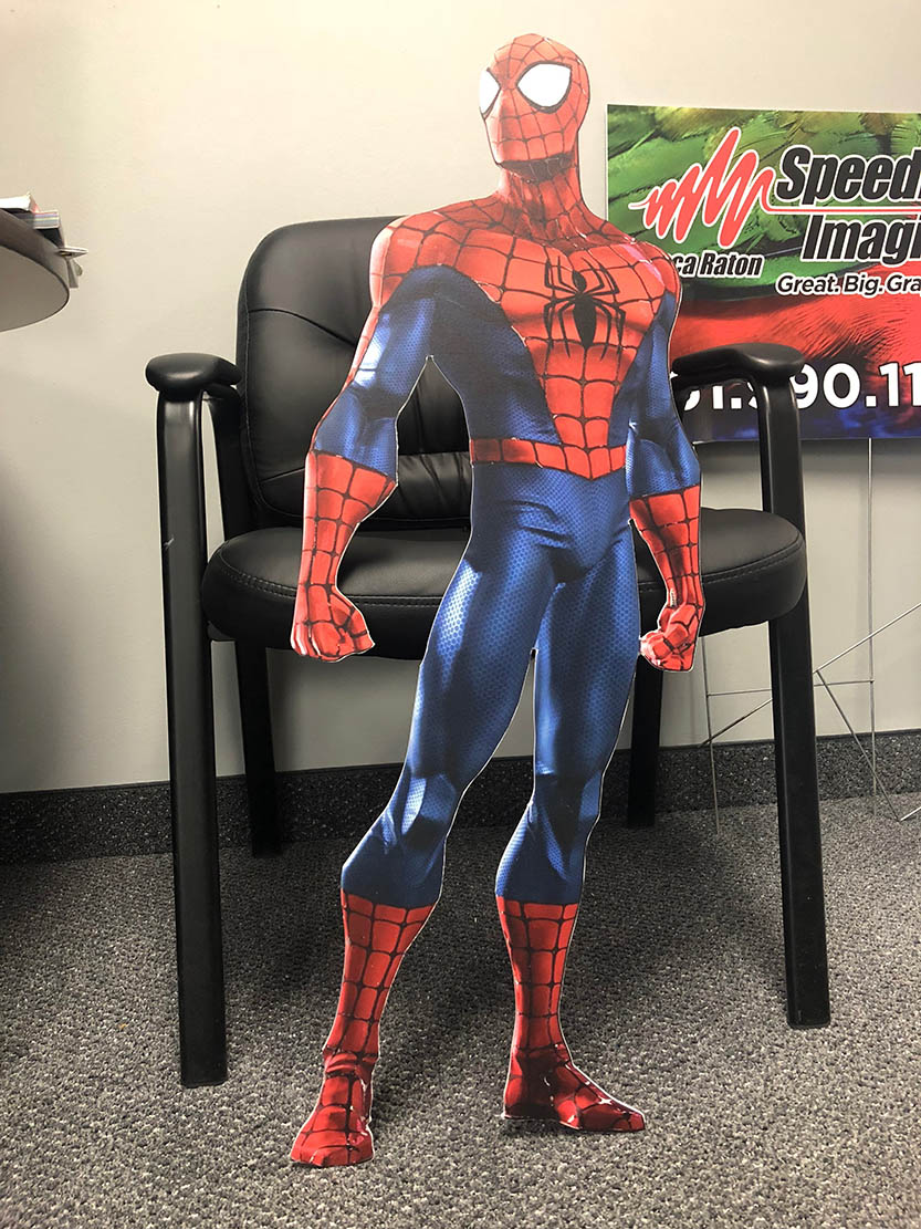 Spiderman cardboard cutout 