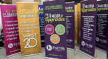 Retractable banners for tradeshow booth 