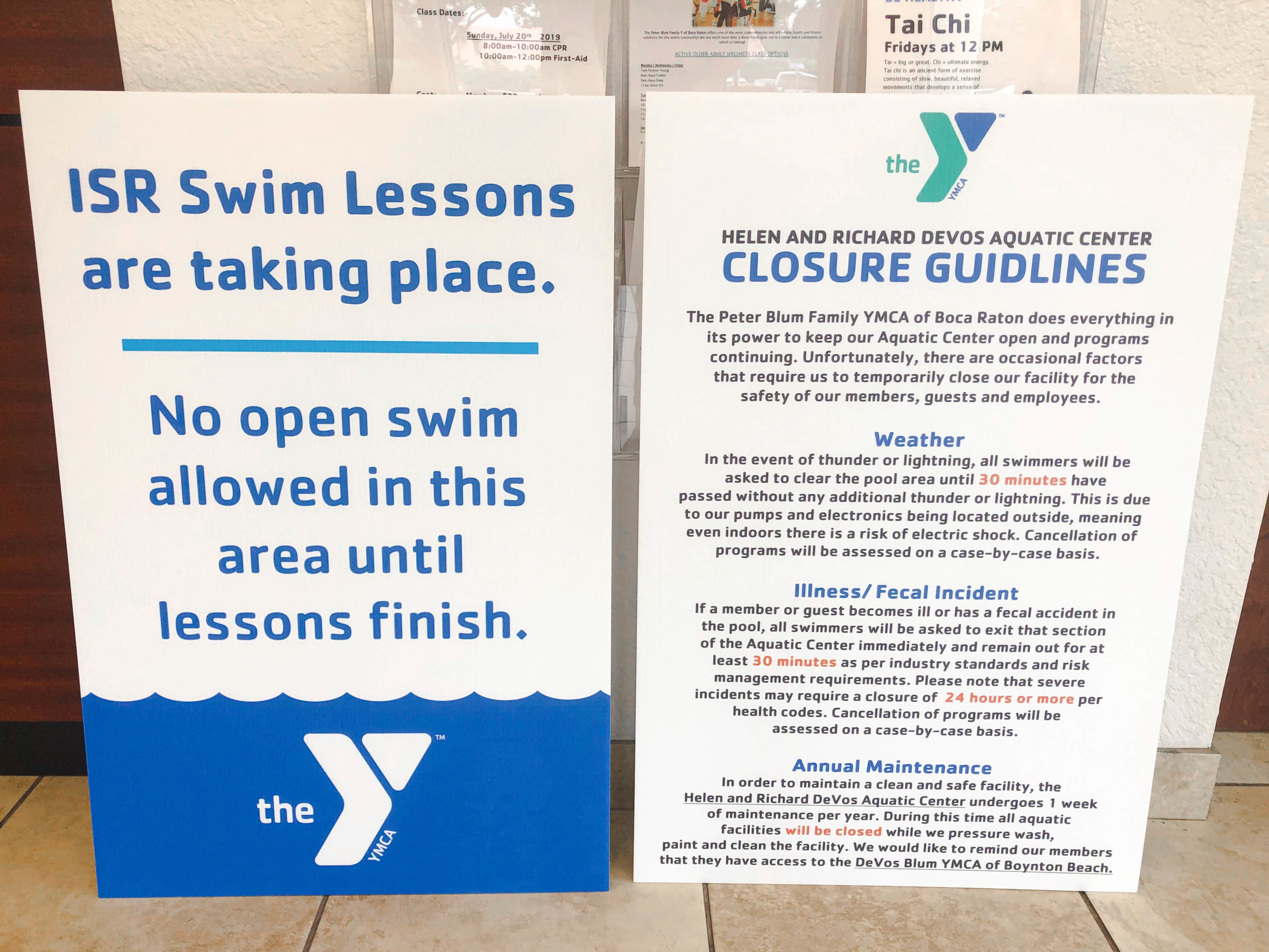 Sign for YMCA in Boca Raton