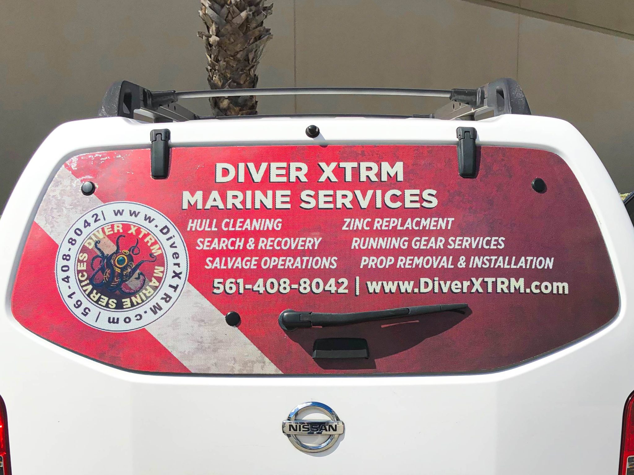 Partial Window Perf Vehicle Wrap on Window