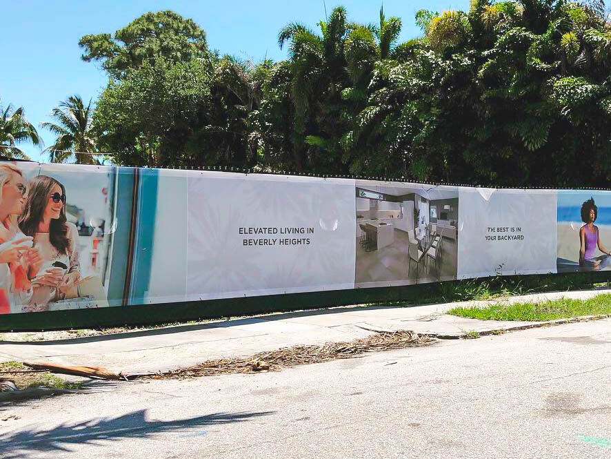 Construction Fence Banner in Boca Raton