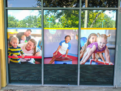 Window Graphics at Gym in Boca Raton