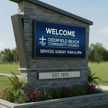 Outdoor Monument Sign Deerfield Beach | Design & Installation
