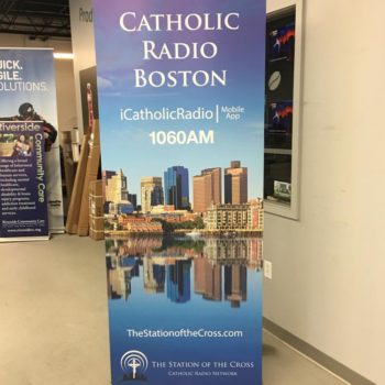 catholic radio boston standing banner