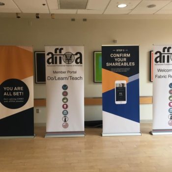 4 standing banners for affa