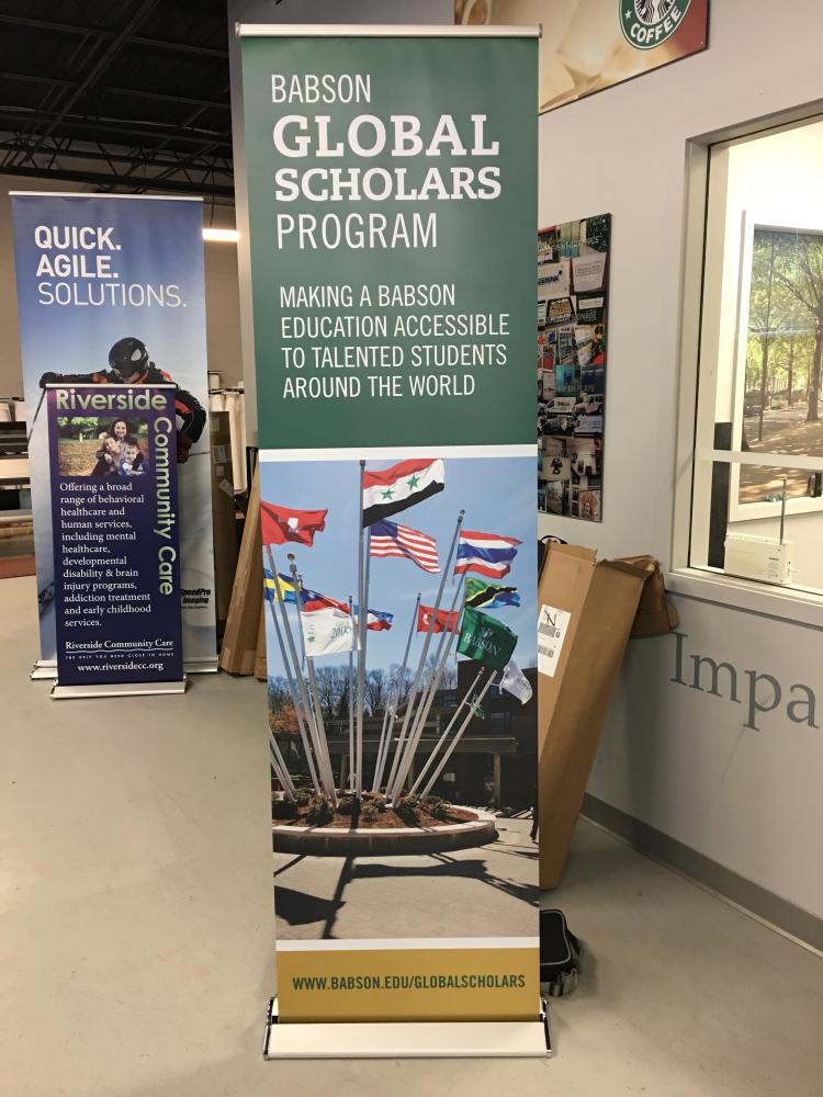 babson global scholars program standing banner