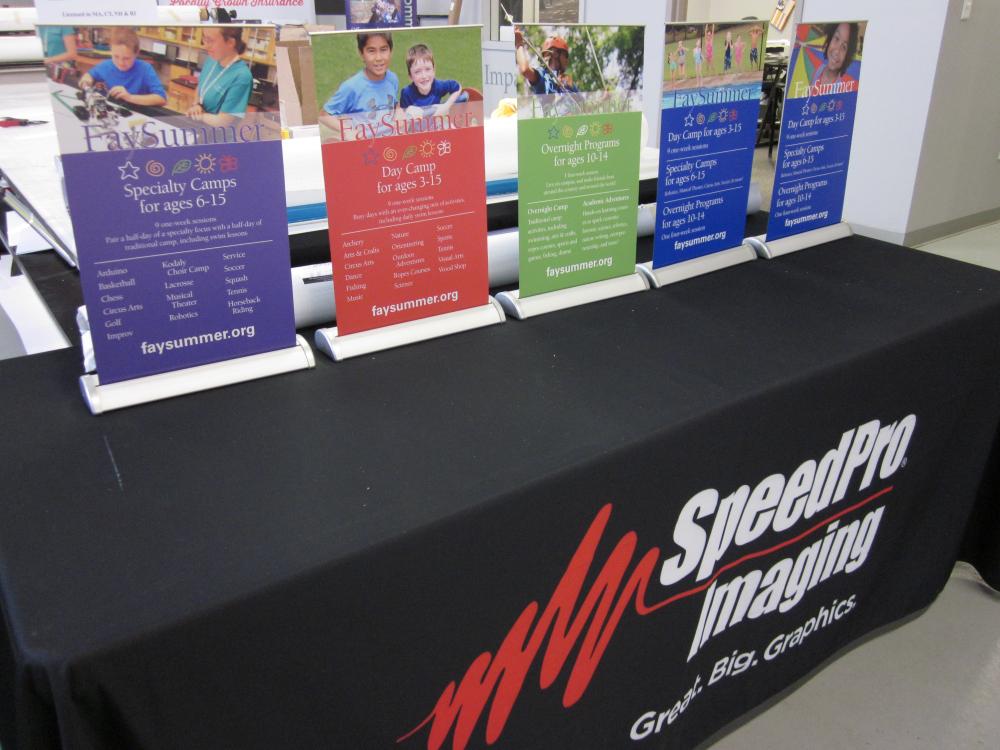 speedpro table standing banners