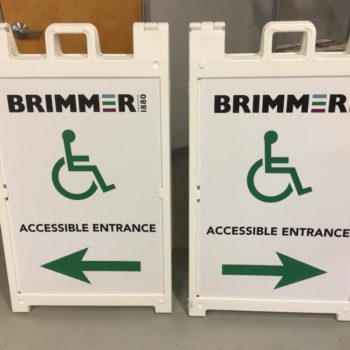 brimmer accessible entrance graphic sign