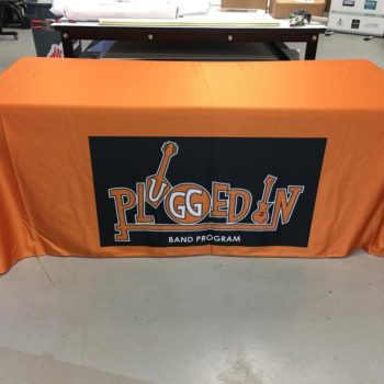 plugged in band program table skirt