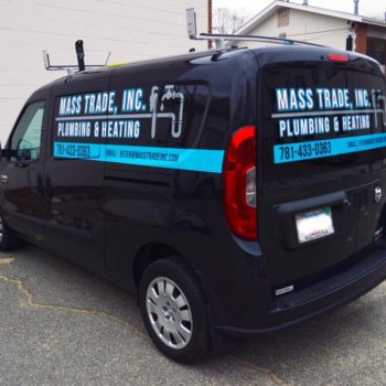 mass trade inc plumbing and heating car wrap 