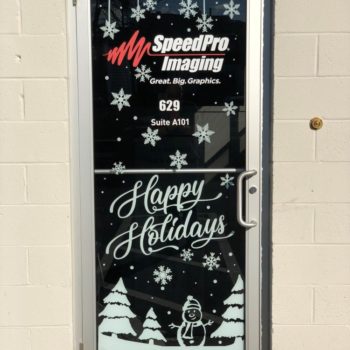 speedpro imaging happy holidays glass door decal