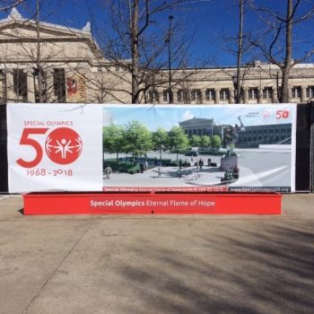 Special Olympic outdoor banner 
