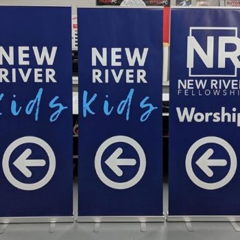 New River Fellowship retractable banners 