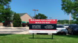 building for lease or buld to suit sign