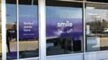 Smile Direct Club glass decal