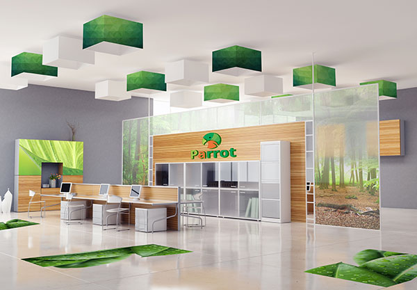Parrot floor and wall graphics 