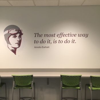 Amelia Earhart wall graphic 