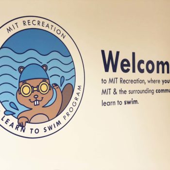 MIT rec swim welcome wall graphic 