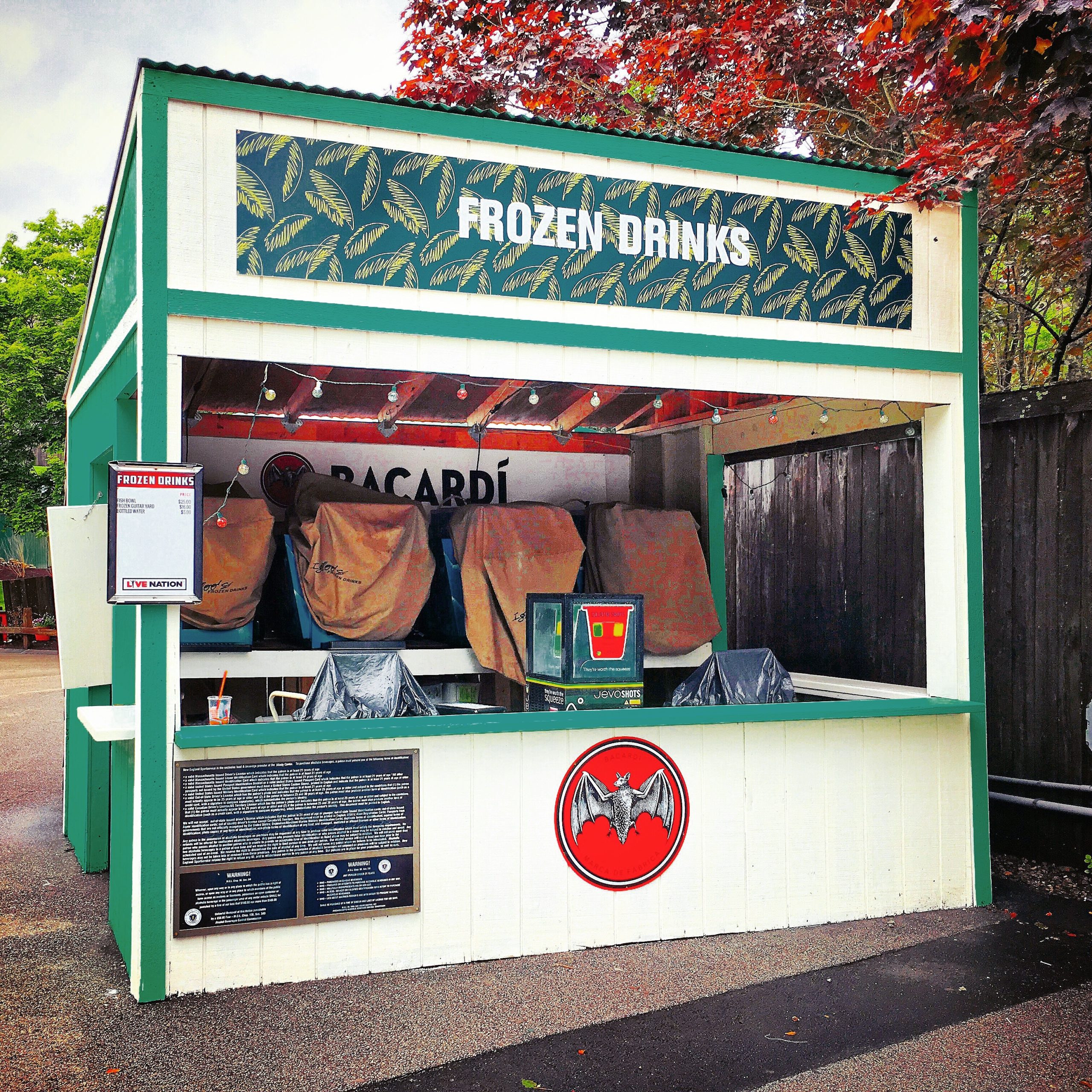 Bacardi frozen drinks event stand 