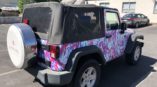 Lily Pulitzer pink and purple vehicle wrap 